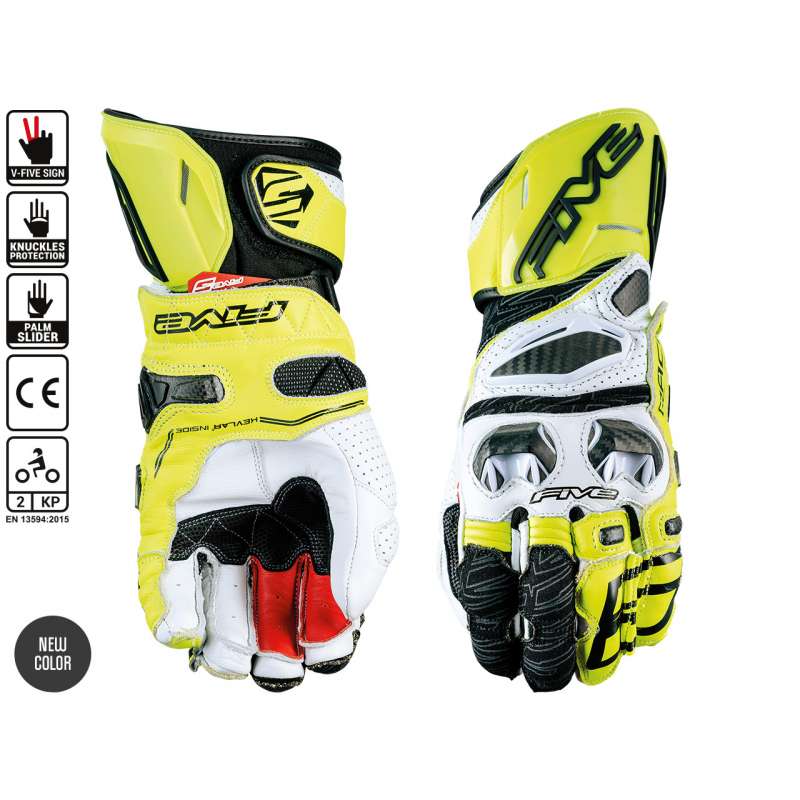 Five Handschuhe RFX Race weiss / neongelb | Dein Stil auf Motogoodeal