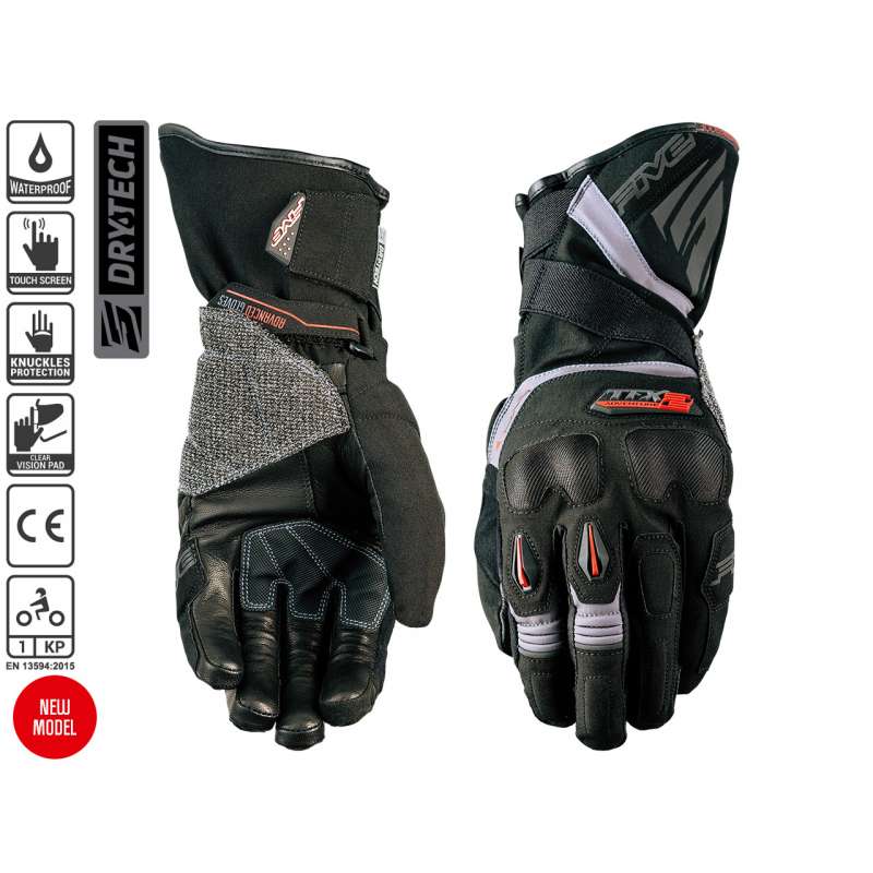 Five Handschuhe TFX2 WP schwarz / grau | Dein Stil auf Motogoodeal