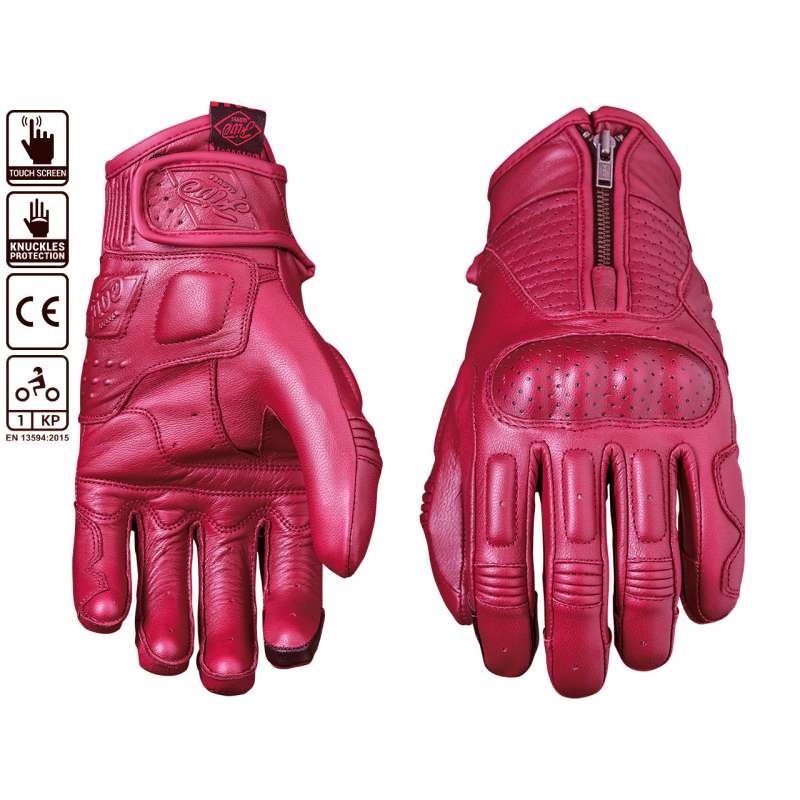Gants Five Kansas Woman Burgundy sur Motogoodeal