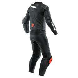 Combinaison cuir Dainese VELOSTER SMU-2pcs VELOSTER SMU Noir-Blanc
