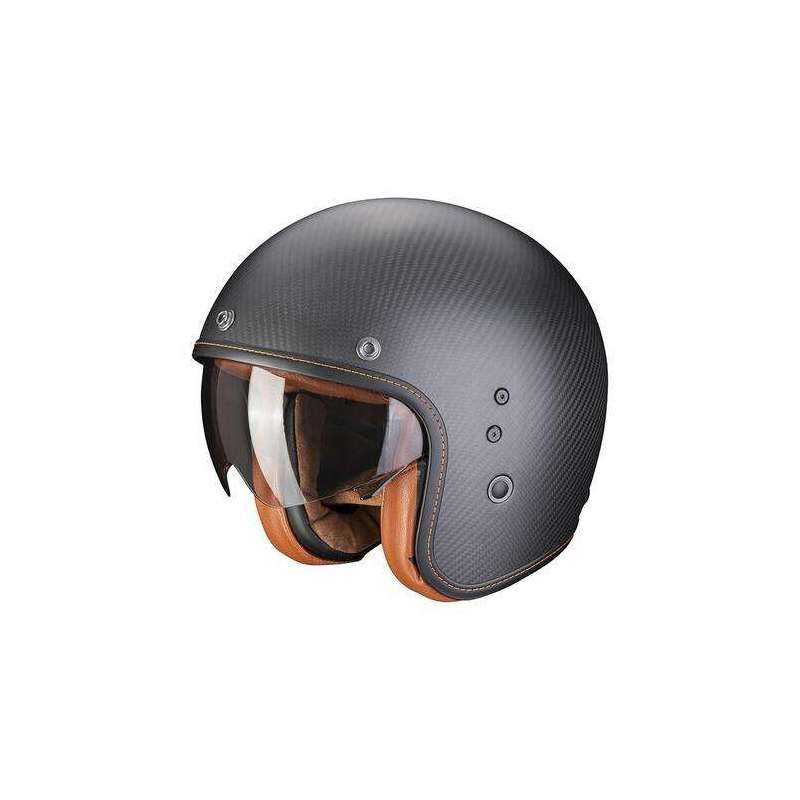 Casque jet Scorpion BELFAST CARBON UNI Carbon Matt Black