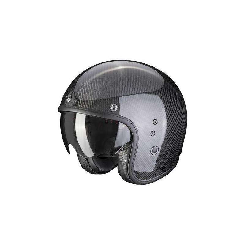 Casque jet Scorpion BELFAST CARBON UNI Carbon Matt Black