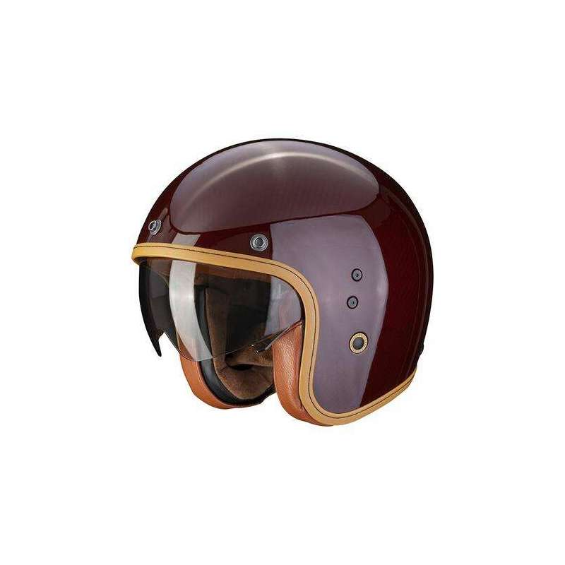 Casque jet Scorpion BELFAST CARBON UNI Carbon Matt Black