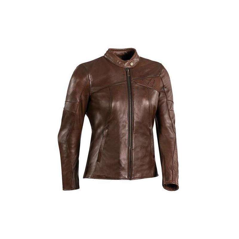 IXON CRANKY LADY Veste Cuir Marron