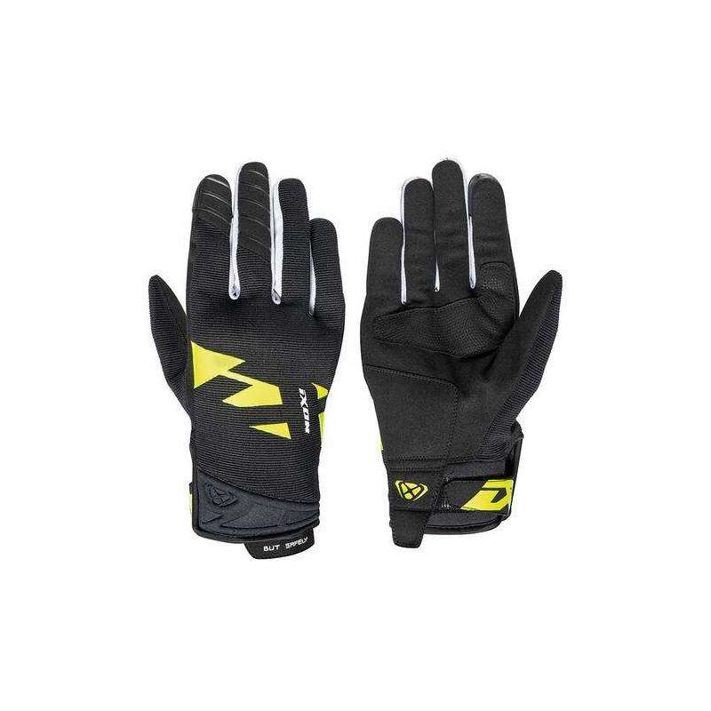 IXON MS FEVER Gants Mi-Saison Noir-Blanc-Jaune Vif