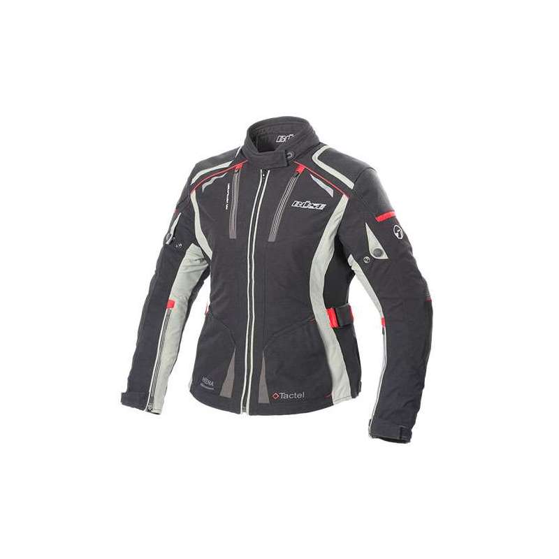 BÜSE JACKE LINDA DAMEN SCHWARZ  HELLGRAU  ROT