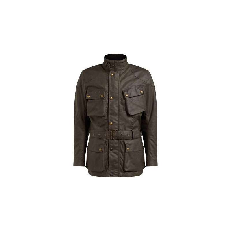 BELSTAFF TRIALMASTER PRO VESTE HOMMES WAXED COTTON  OLIVE GREEN