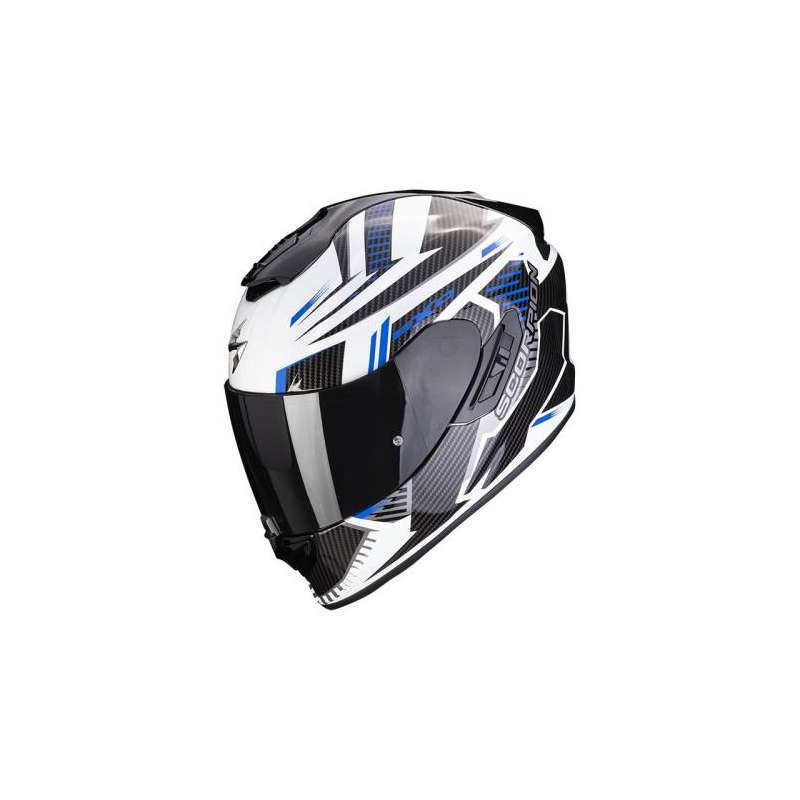 SCORPION EXO-1400 EVO SHELL Air Blanc-Bleu