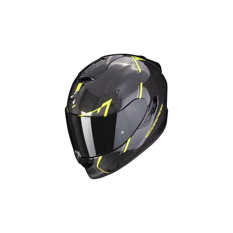 Casque Intégral SCORPION EXO-1400 EVO CARBONE KENDAL Air -Noir-Jaune Fluo