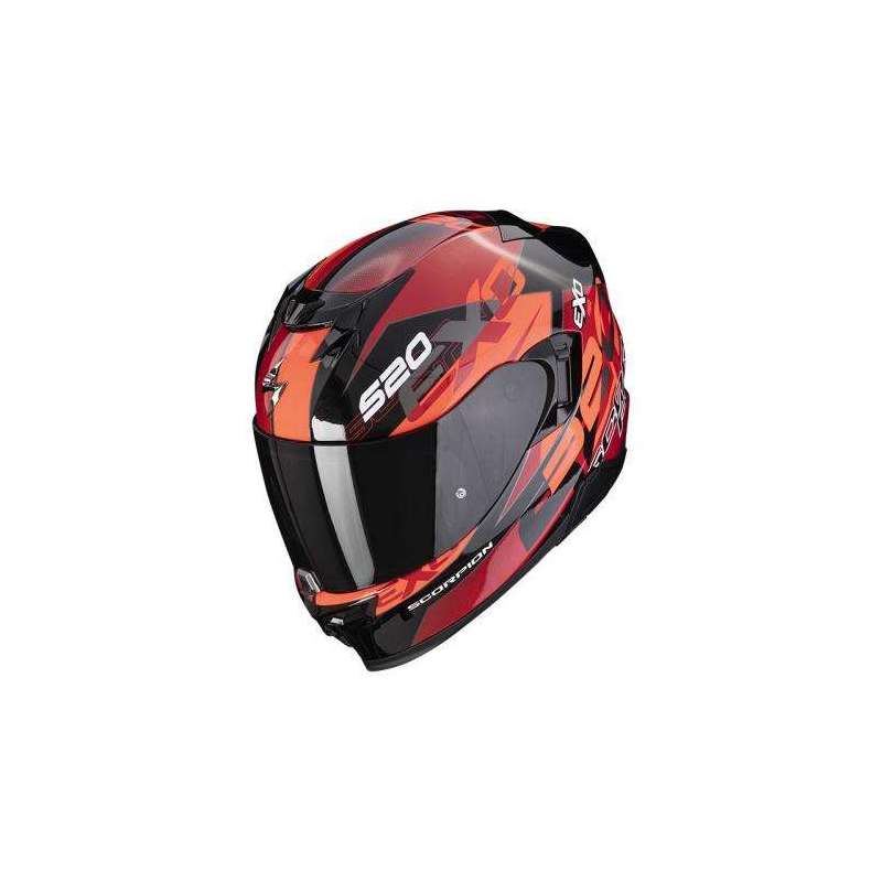 Casque Intégral SCORPION EXO-520 EVO COVER Air -Noir Métal-Rouge
