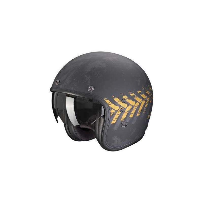 Casque Jet SCORPION BELFAST EVO NEVADA -Noir Mat-Or
