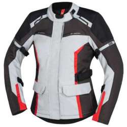 Veste iXS Tour Evans-ST 2.0 gris clair-gris-rouge Dames