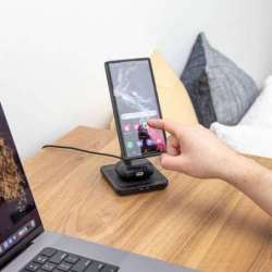 QUAD LOCK MAG DUAL DESKTOP WIRELESS CHARGER SCHWARZ