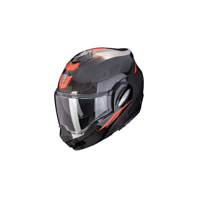 Casque SCORPION EXO-TECH EVO CARBONE ROVER Air Noir-Rouge