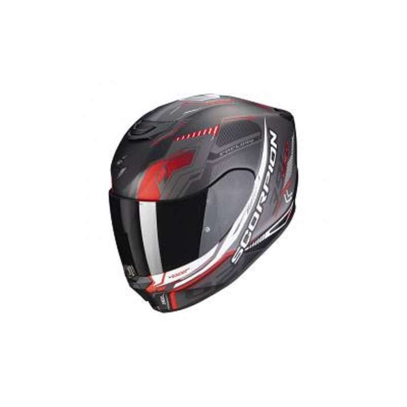 Casque SCORPION EXO-391 HAUT Noir Mat-Gris-Rouge