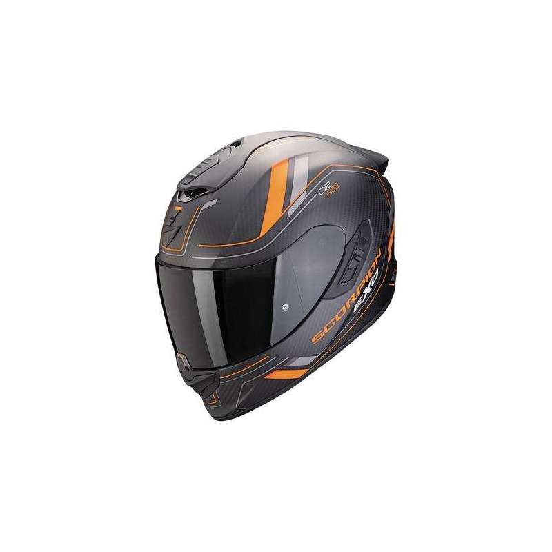 Casque SCORPION EXO-1400 EVO II CARBON AIR MIRAGE Noir Mat-Orange
