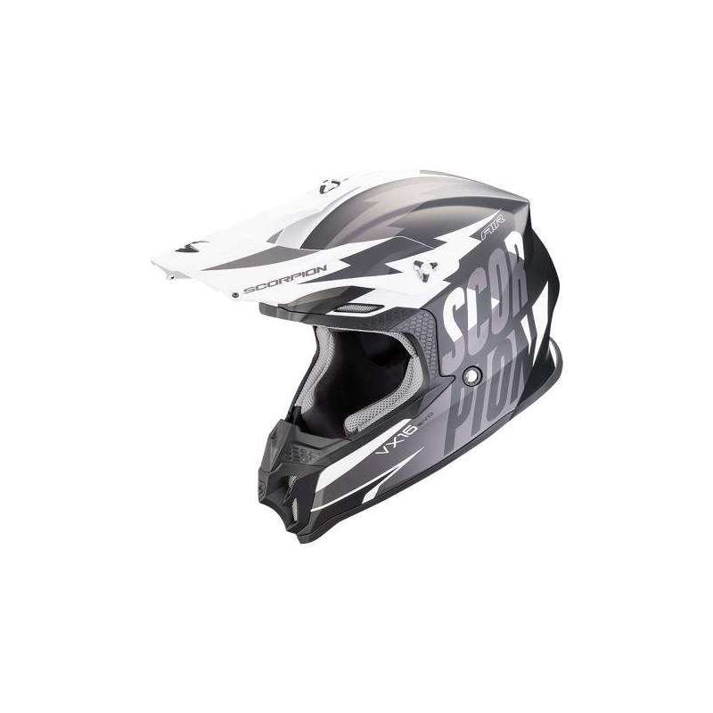 Casque SCORPION VX-16 EVO AIR SLANTER Noir Mat-Argent