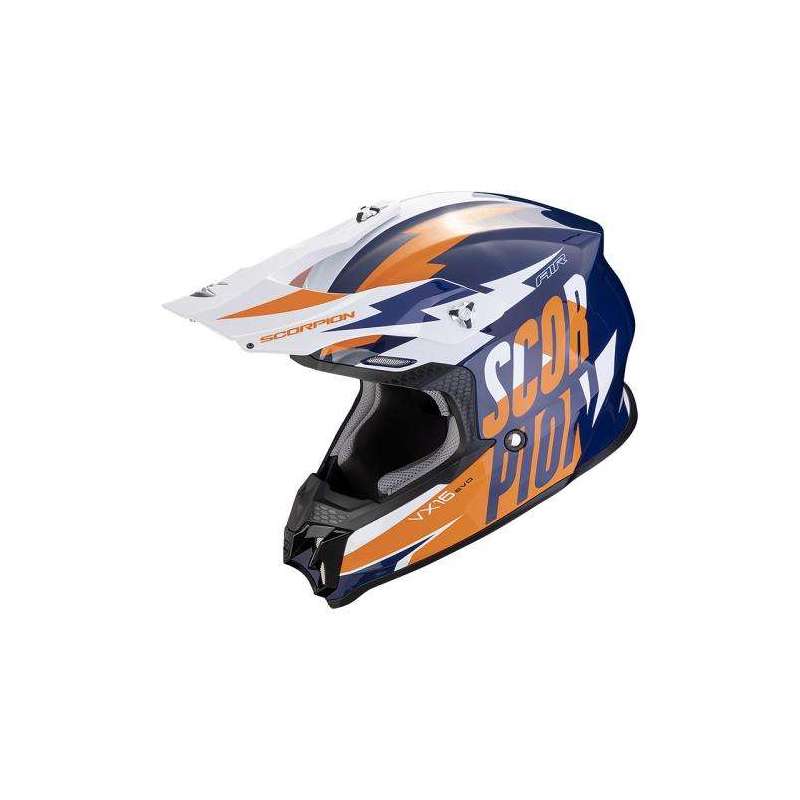 Casque SCORPION VX-16 AIR EVO SLANTER Bleu-Orange