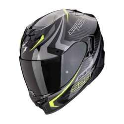 Casque SCORPION EXO-520 EVO AIR TERRA Noir-Argent-Jaune fluo