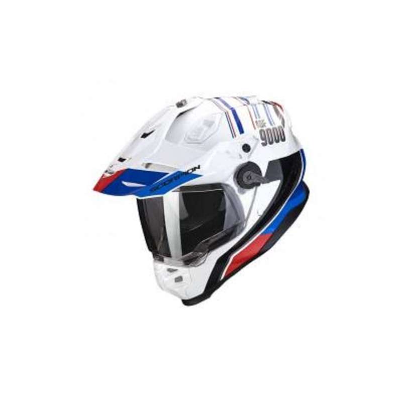 Casque SCORPION ADF-9000 DESERT Blanc-Bleu-Rouge