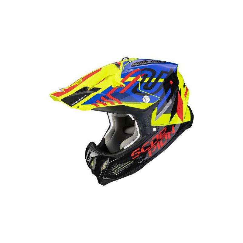 Casque SCORPION VX-22 AIR NEOX Jaune Fluo-Bleu-Rouge