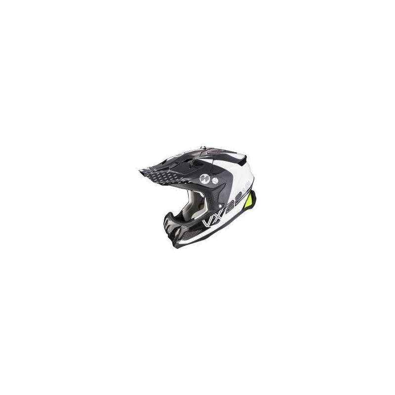 Casque SCORPION VX-22 AIR ARES Blanc-Noir-Jaune Fluo
