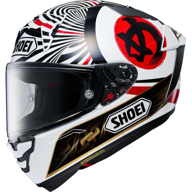 Casque intégral X-Spirit Pro Marquez Motegi 4 blanc-rouge