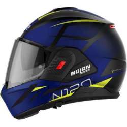Casque modulaire N120-1 NIGHTLIFE N-COM 28 bleu mat