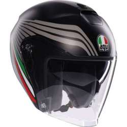 Casque AGV jet Irides Bologna mat-noir-brun