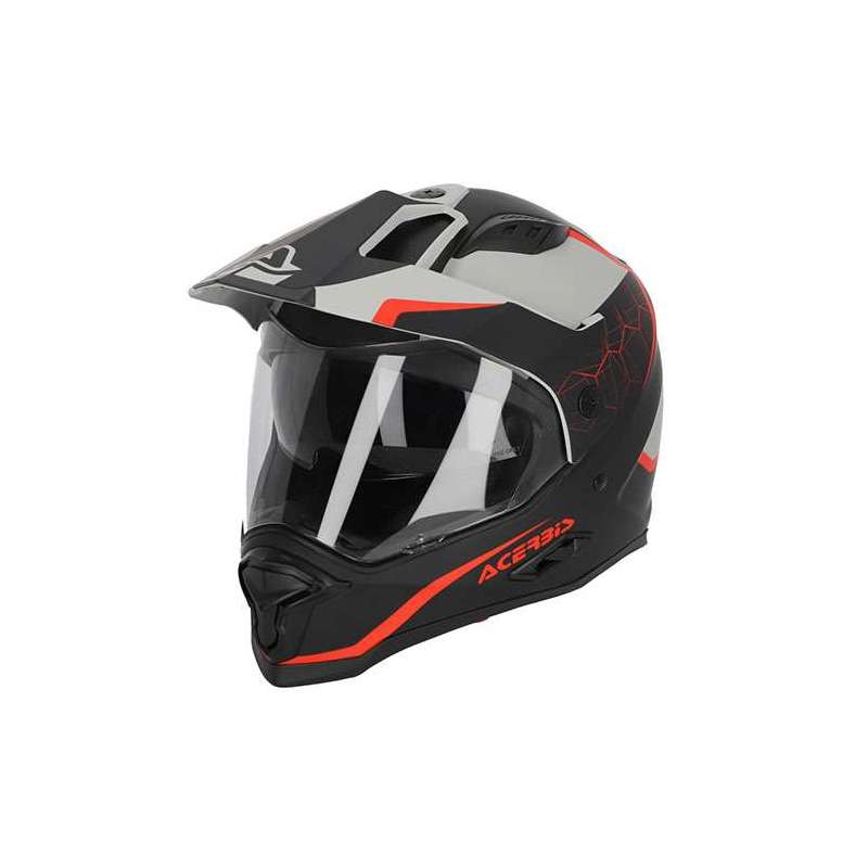ACERBIS CASQUE ENDURO REACTIVE 22-06 NOIR  ROUGE  MAT