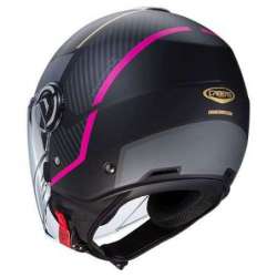 CABERG CASQUE JET RIVIERA V4X GEO  NOIR  FUCHSIA  ANTHRACITE  MAT