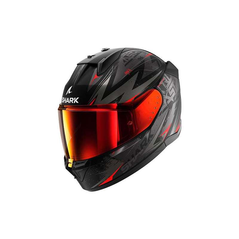 SHARK CASQUE INTÉGRAL D-SKWAL 3 BLAST-R  NOIR  ROUGE  GRIS  MAT