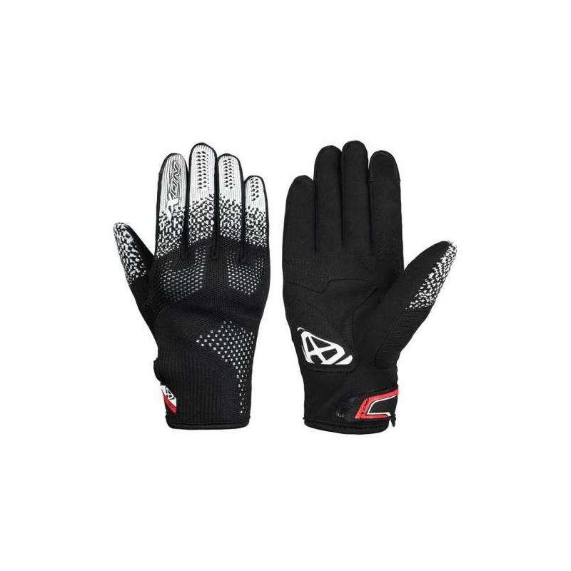 Gants IXON IXFLOW KNIT NOIR/BLANC