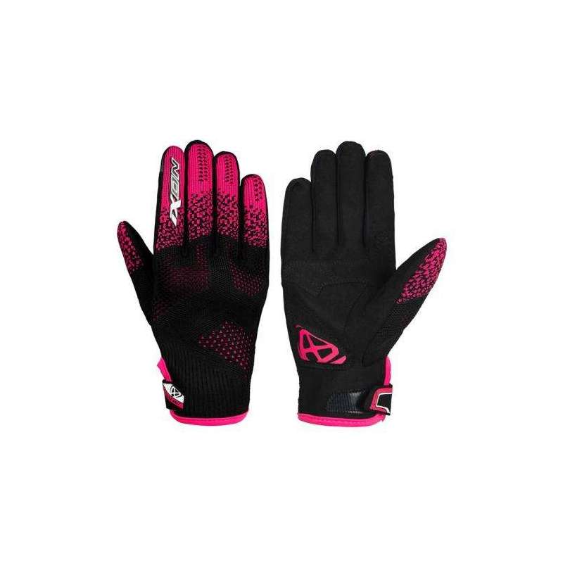 Gants IXON IXFLOW KNIT LADY NOIR/FUSHIA