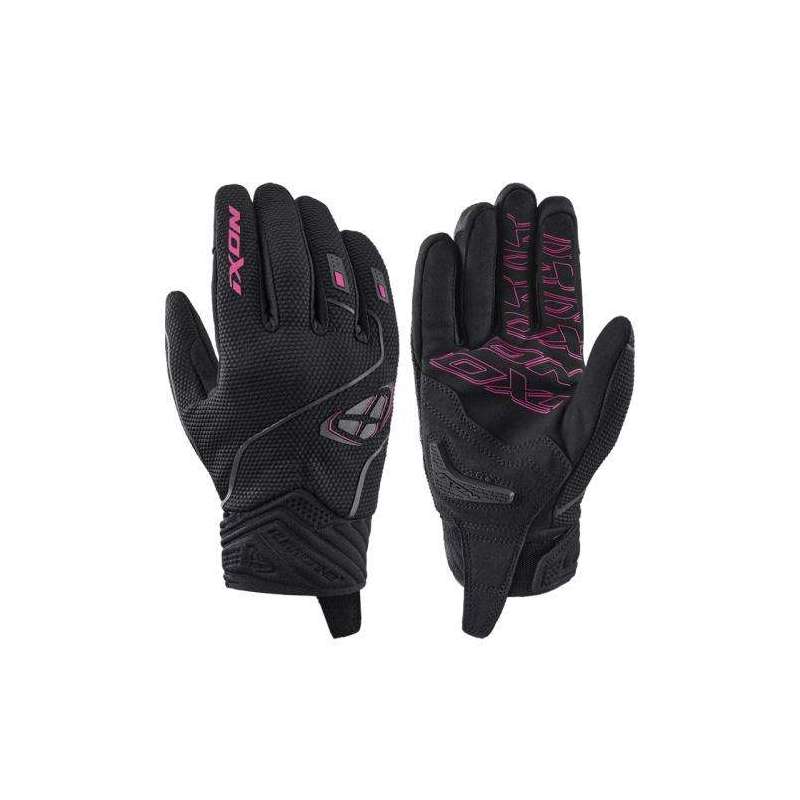 Handschuhe IXON HURRICANE 2 LADY Sommer Schwarz/Fuchsia