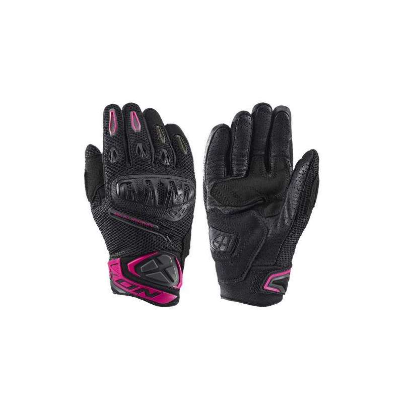 Handschuhe IXON MIRAGE AIRFLOW LADY Sommer Schwarz/Fuchsia