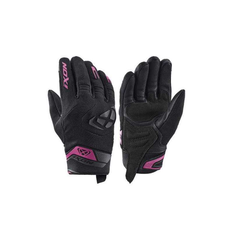 Gants IXON MIG 2 LADY Été NOIR/FUSHIA
