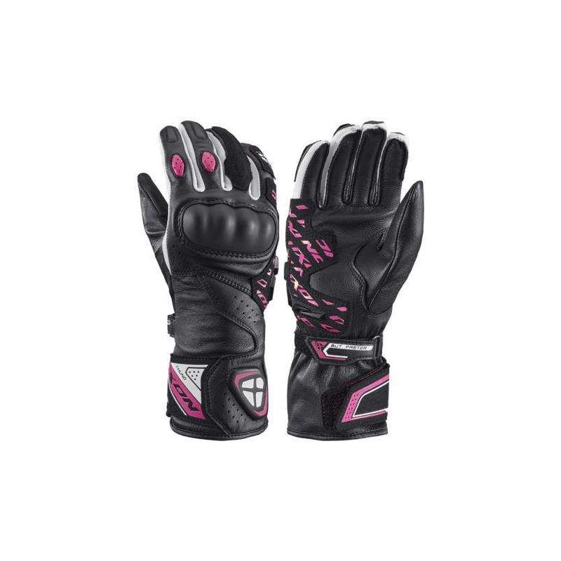 Gants IXON THUND LADY Été NOIR/FUSHIA