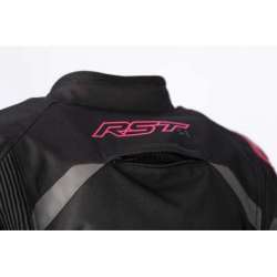 Veste femme RST S1 CE textile - noir/rose fluo