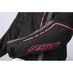 Veste femme RST S1 CE textile - noir/rose fluo
