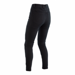 RST Jegging CE Verstärkte Damen Textil Jeans - Schwarzer Twill  Kurzes Bein