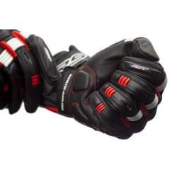 RST Pilot CE Leder Gloves Schwarz/Rot/Weiss