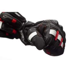 RST Pilot CE Leder Gloves Schwarz/Rot/Weiss
