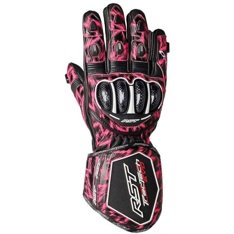 RST TracTech Evo 4 Leder Handschuhe - Dazzle Pink/Schwarz