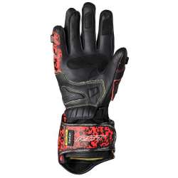 RST TracTech Evo 4 Leder Handschuhe - Neon Red/Schwarz