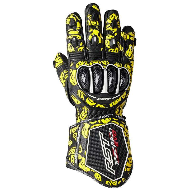 RST TracTech Evo 4 Leder Handschuhe - Smiley/Schwarz