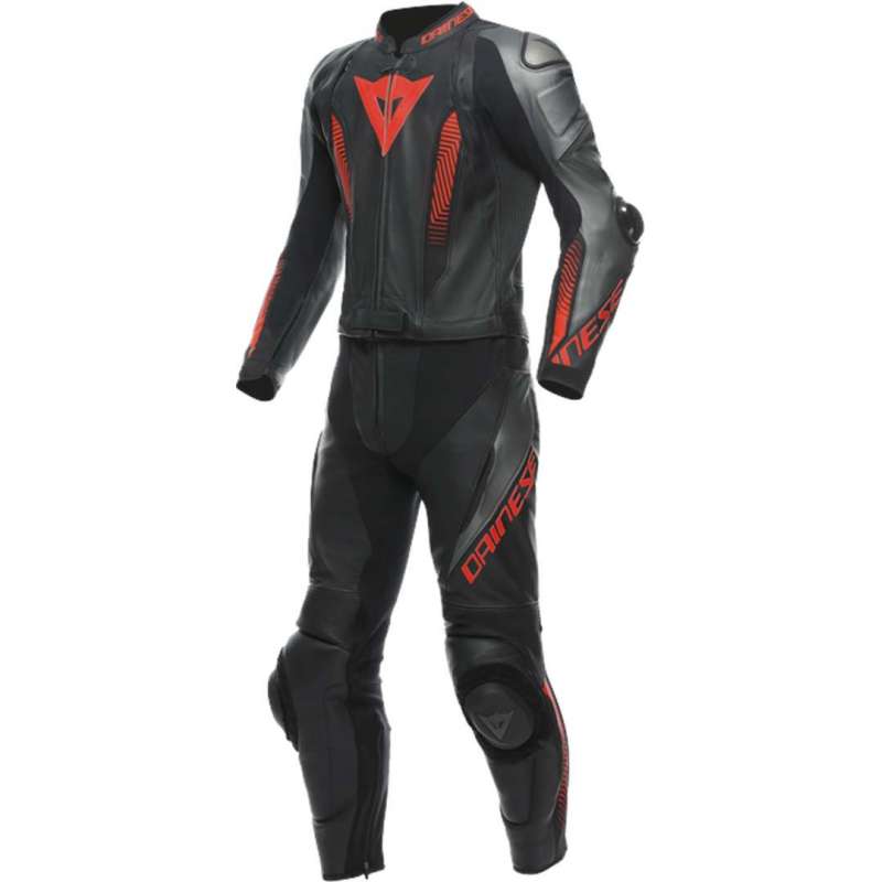 Cuir combinaisons 2pcs. Laguna Seca 5 noir-anthracite-fluo