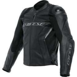Veste en cuir Racing 4 noir