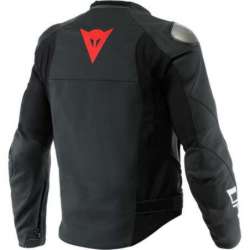 Veste en cuir Sportiva noir mat-noir