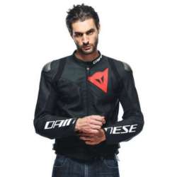 Veste en cuir Sportiva noir mat-noir